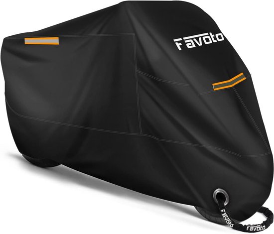 Waterdichte Motorhoes voor Buiten - 210T Oxford-stof, Geschikt voor de meeste Motorfietsen, Afmetingen 225 cm x 105 cm x 125 cm