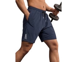 Bovista Tennisbroek Heren - Tennisshort - Tenniskleding - Padelbroek - Padel - Gym - Short - Marineblauw - Maat XL