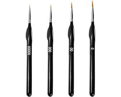 Fine Detail Penseel Set - Professionele Verf Borstels - 4 Stuks