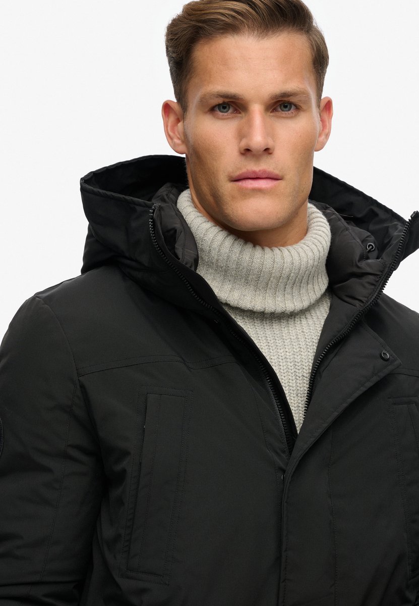 City Padded Jas Mannen Zwart