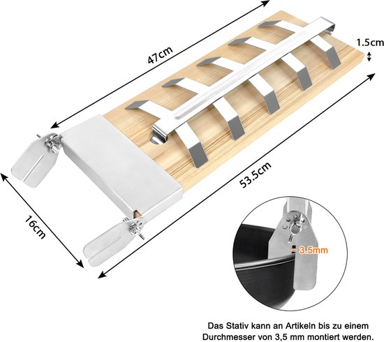 Relaxdays rookplank bbq zalm - finse plank - set van 2 - beukenhout - h 55 cm - zalmplank
