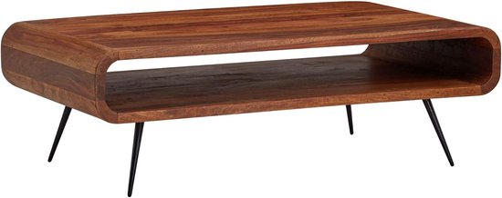 Salontafel Met Achthoekig Tafelblad van Massief Hout Kopen