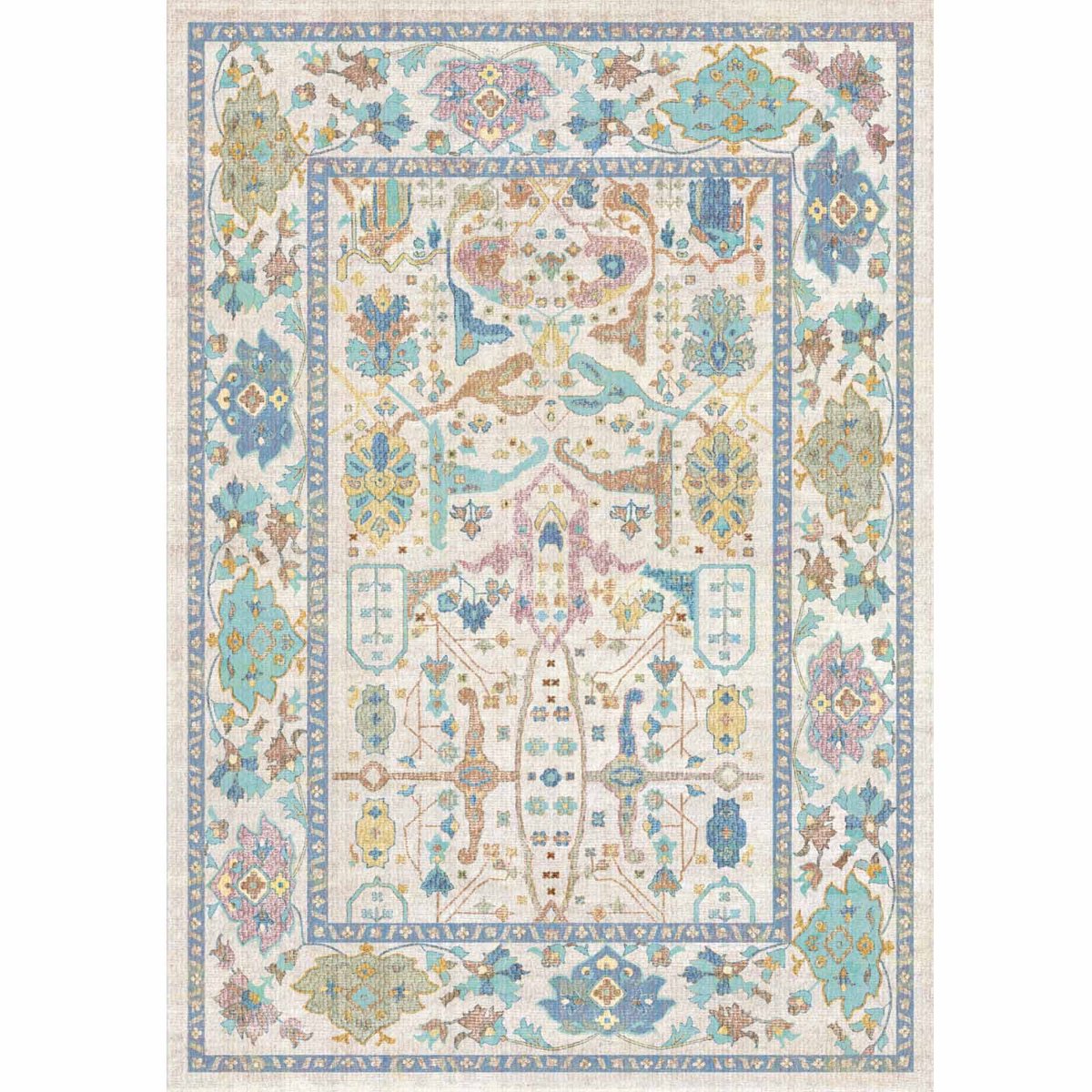 Bamyum Sunse Bedrukt Tapijt Chenilleprint Machine Made 160 x 230 cm, Vintage Tapijt Slaapkamer, Antibacterieel Antislip Ondervloer Keukentapijt