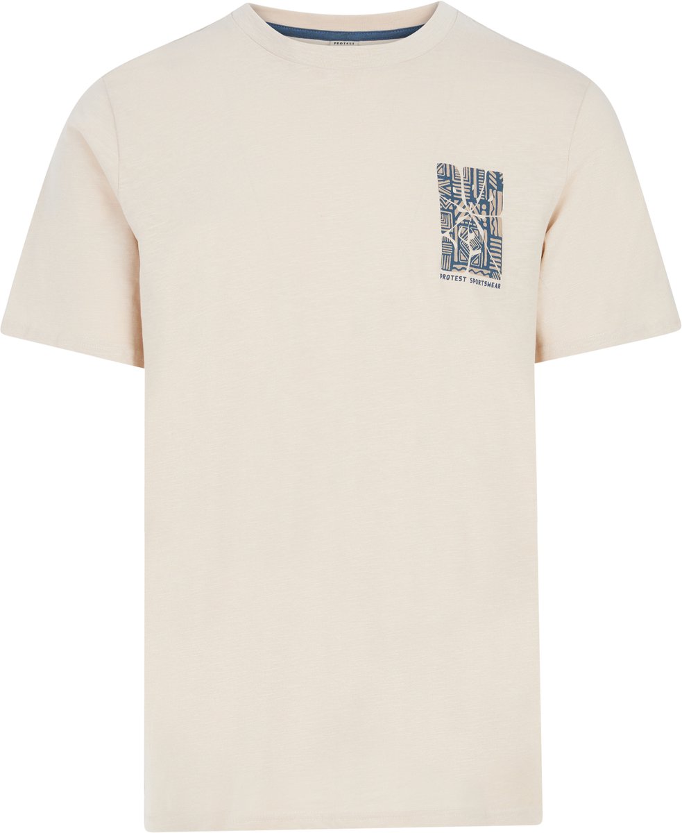 Protest Prtvictor – T shirt Heren – Korte mouwen – Ronde hals Kitoffwhite