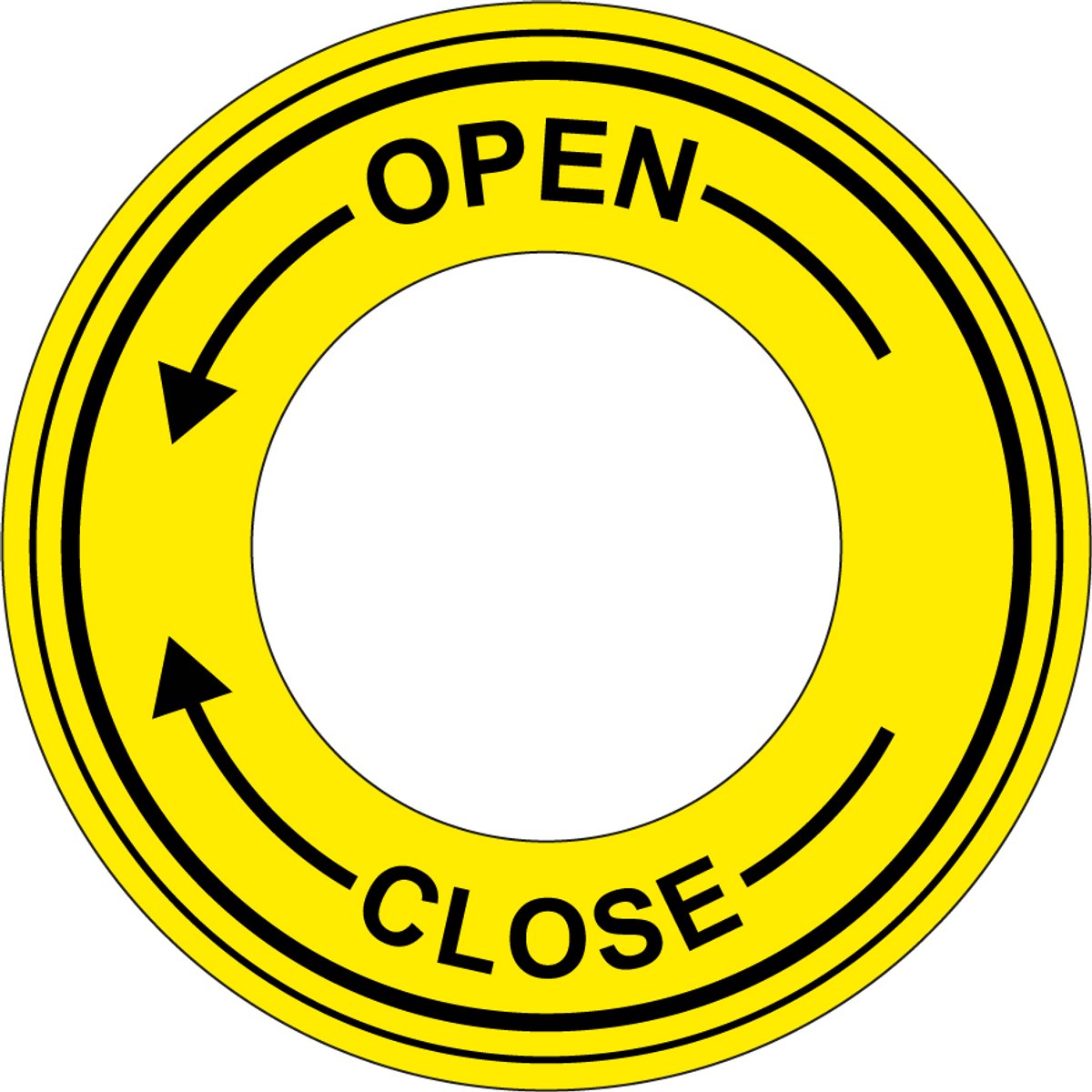 Open close sticker 400 mm