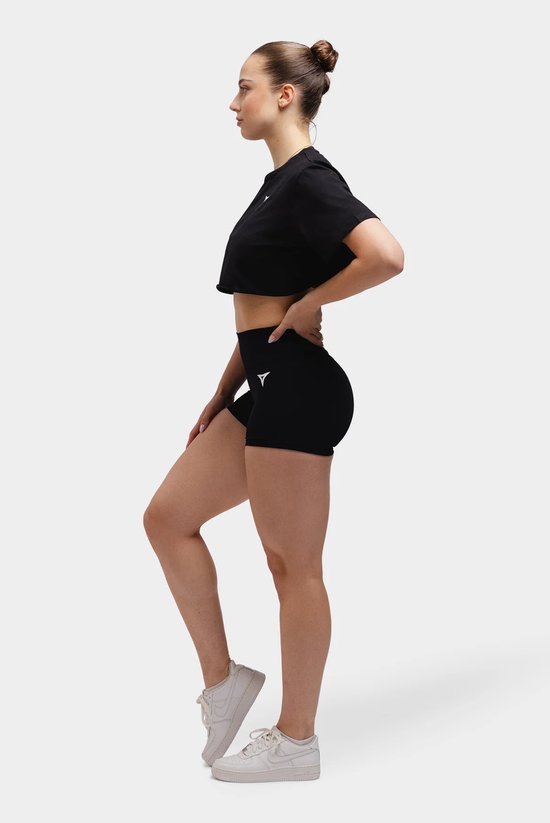 Breaking Limits Sport Short Dames - High Waist - Bum Scrunch - Zweetafvoerend - Squatproof - Zwart - Maat XL van Merkloos — afbeelding 3