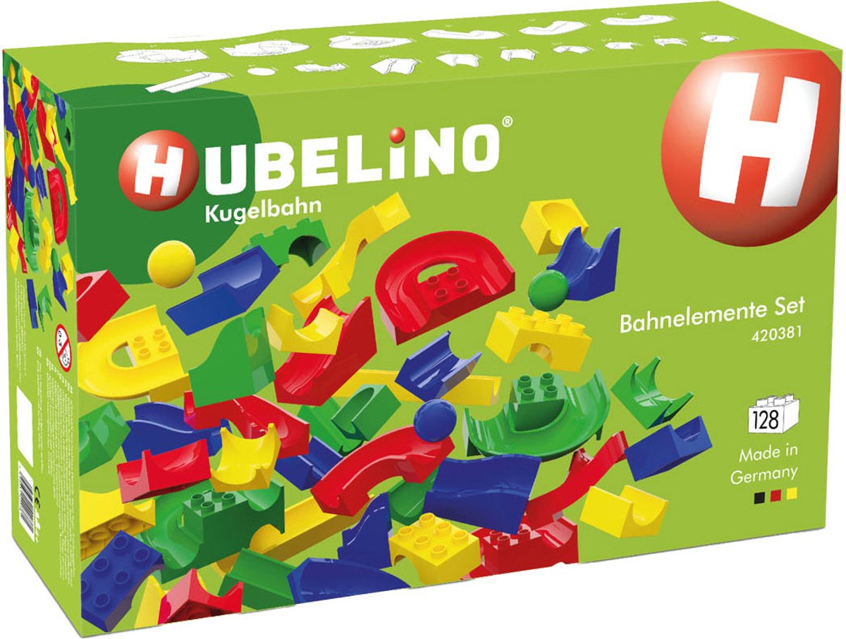 Hubelino Knikkerbaan Baanelementen, 128dlg.