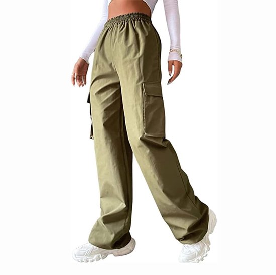 Pantalon cargo vert - Mode femme - Cargo - Pantalon ample - 2 poches sur les jambes