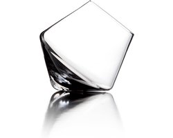 sempli Original Collection -take me for a spin- cups-rocks Whiskey Glasses (set of 2 glasses) in a gift box Hand Blown Whiskey Glasses for Scotch, Bourbon & Brandy, Lead-Free Crystal, Swirling Aeration, Ultra Clear - 275ml W10.16xH8,89cm 454gr Image