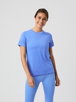 Björn Borg Sportshirt Dames - Trainingshirt Korte Mouw - Gerecycled Polyester - Blauw - Maat M