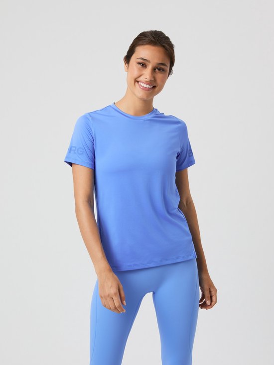 T-shirt de sport Björn Borg pour femme - Manches courtes - Polyester recyclé - Blauw - Taille M