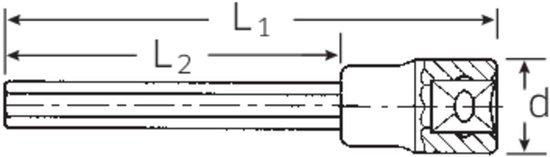 Stahlwille 2054 7 03151207 Allen Bit 7 mm 1/2 (12.5 mm)