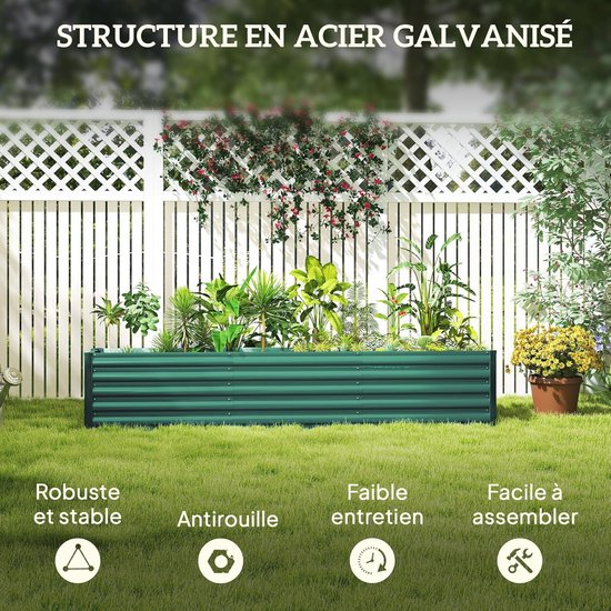 Festnight Tuinplanten, verhoogd bloembed, tuinbed, verzinkt