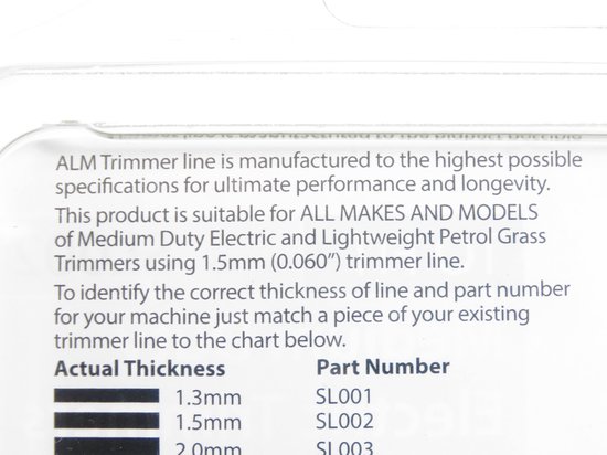 ALM trimmerdraad - 1,5 mm x 30 meter - maaidraad voor grastrimmer en bosmaaier - trimdraad - trimmer strimmerdraad - draad kantenmaaier - 1.5 - 1,5mm van Merkloos	 — afbeelding 3