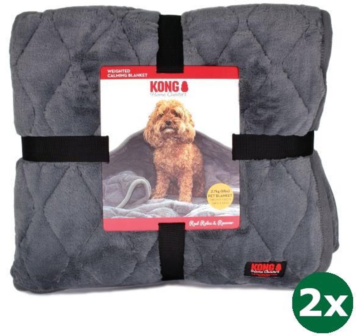 Kong kalmerende verzwaringsdeken 2x 148x135x4 cm