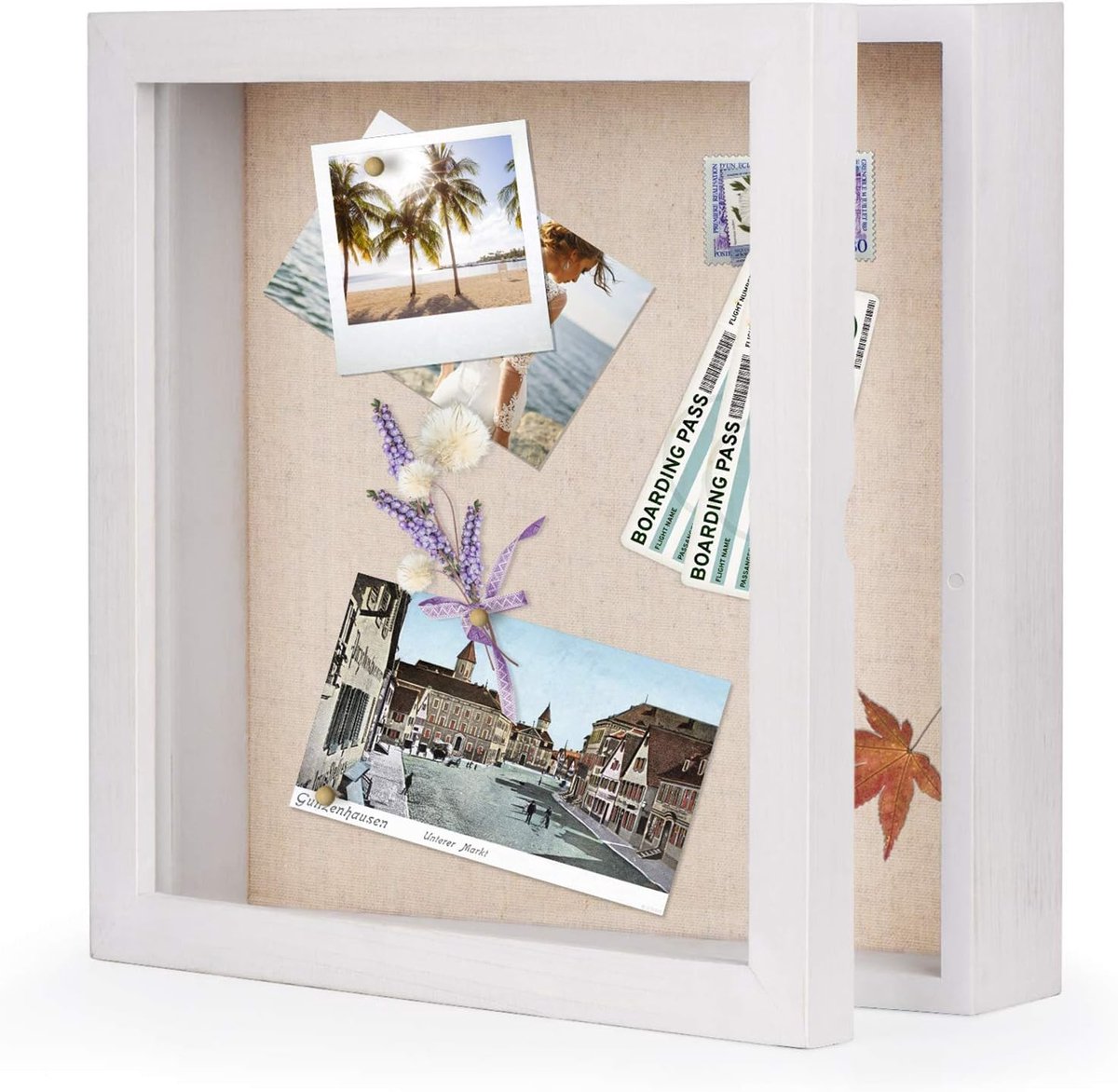 Image of 3D-fotolijst - schaduwbox - 1 stuk - wit - hout - 28 x 28 cm