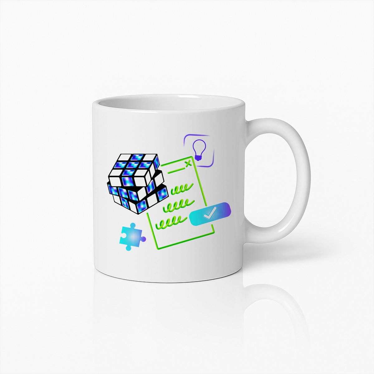 Innovatieve Puzzel en Idee Mok – Creatief Denken en Probleemoplossend Koffiebeker 330ml