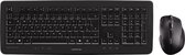CHERRY DW 5100 - Toetsenbord en muis set - draadloos - 2.4 GHz - Amerikaans Engels met euroteken - toetsschakelaar: CHERRY LPK - zwart