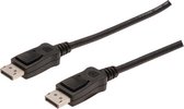Digitus DisplayPort Aansluitkabel 2.00 m DB-340100-020-S Rond, Afgeschermd (dubbel) Zwart [1x DisplayPort stekker - 1x DisplayPort stekker]