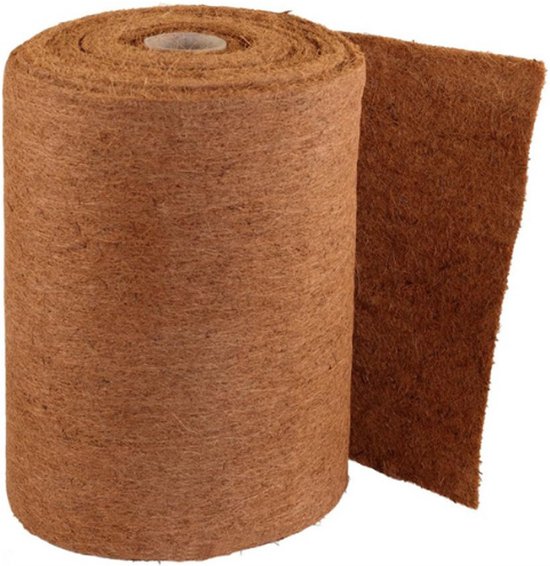Tappetino In Fibra Di Cocco HaGa – 0,5m X 20m, 800g/m², Con Lattice Naturale, Biodegradabile Per Protezione Invernale Piante