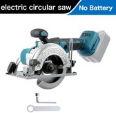 Bol.com Accu Cirkelzaag - Snoerloze - Cirkelzaagmachine - 125mm - 18V - Instelbare Zaaghoek - Handcirkelzaag - voor Houtbewerkin... aanbieding