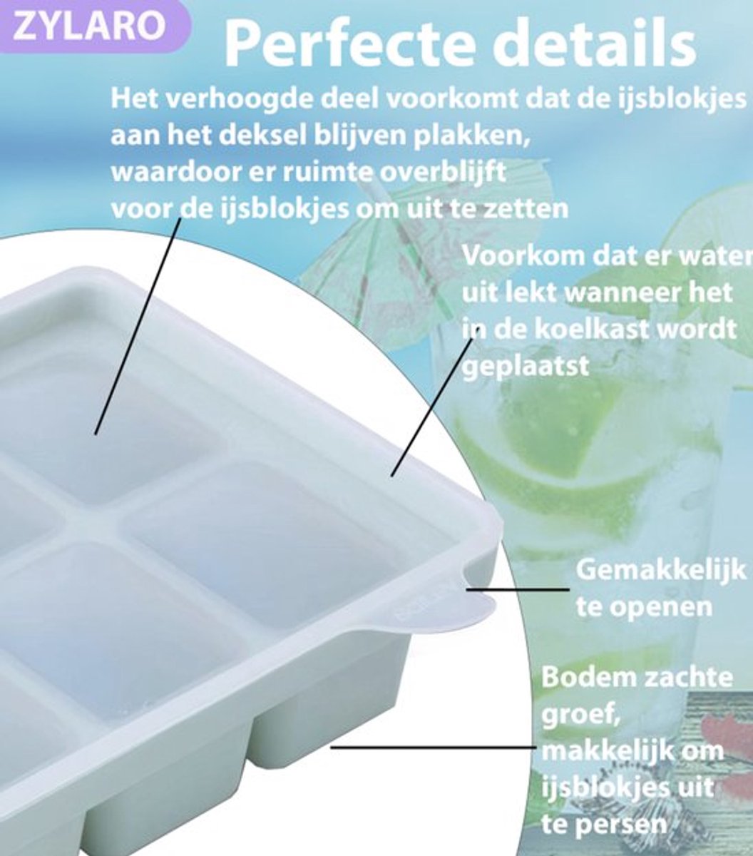 ZYLARO Babyvoeding bewaarbakjes set - 3-delige siliconen baby bakjes - met deksel - Magnetron & vaatwasmachinebestendige - 18x60ml - Moedermelk bewaren - Diepvriesbakjes - 100% BPA vrij — afbeelding 6