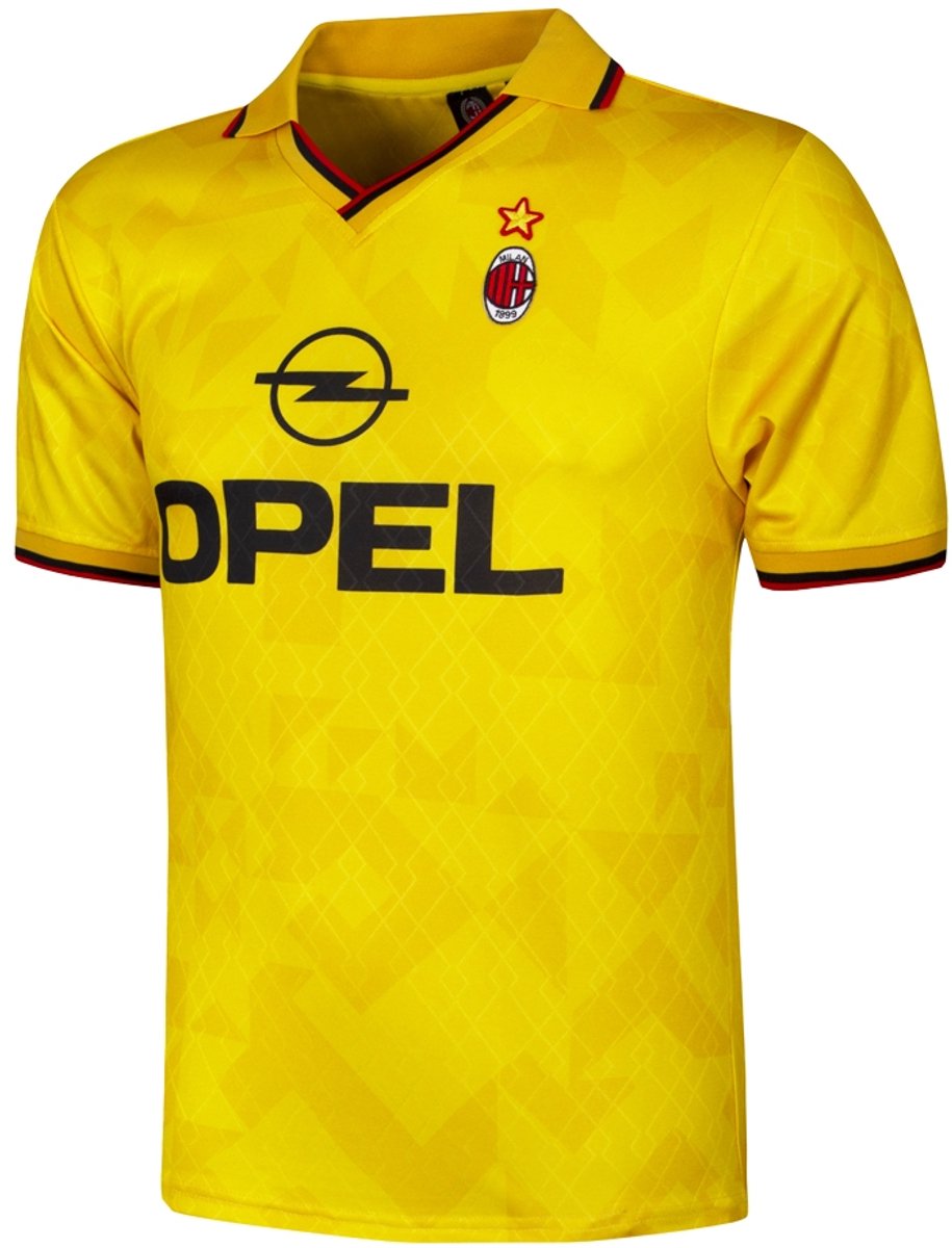 COPA - AC Milan 1996 - Retro Voetbalshirt - Heren - Geel - S