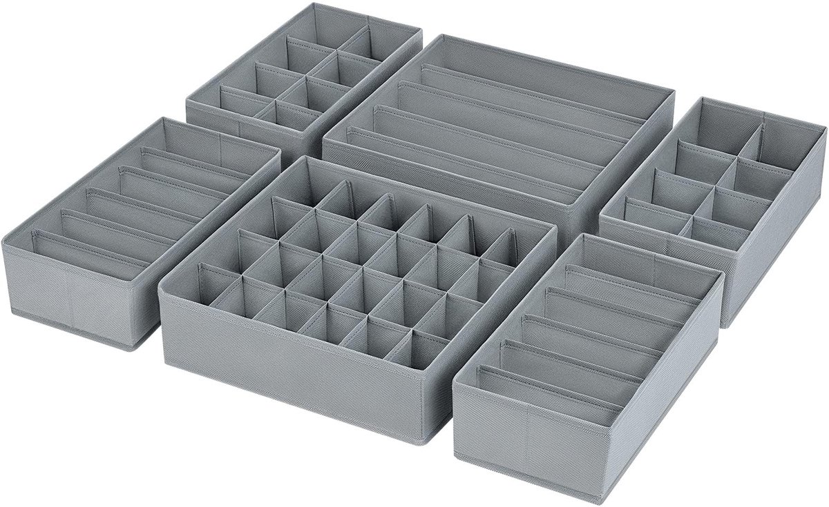 Ibenzoa® Uitgebreid Ladeorganisatiesysteem van Katoen, 6 Stuks, Multifunctioneel Opbergoplossing