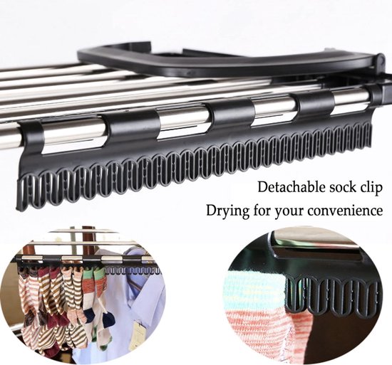 Metaltex Favonio Radiator-Balkon Droogrek 3 m Drooglijn Zilver/Zwart