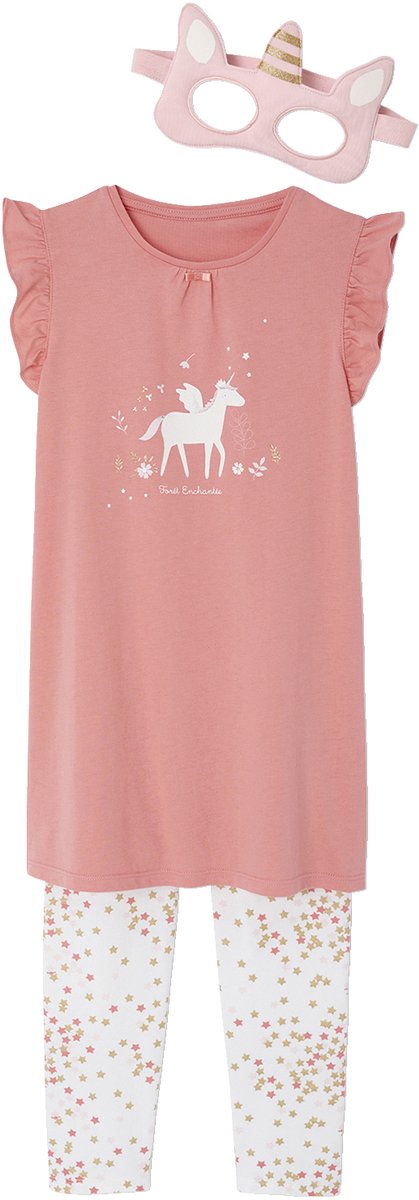 vertbaudet Set voor een magische nacht: nachthemd + legging + masker + zakje rozen