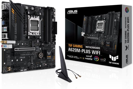 ASUS TUF GAMING A620M-PLUS WIFI A620 Socket AM5 micro ATX