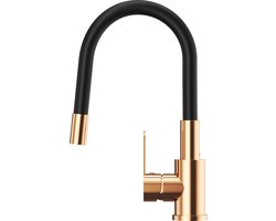 Granitan Keukenkraan Grado Plus - met Flexibele Uitloop en Draaibare Perlator - Rose Goud