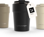 LARS NYSØM 'Bevægelse' Thermo Coffee Mug-to-go 380ml Onyx Black