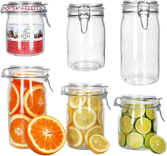 Set de 6 bocaux de conservation NORMA 2x 0+ 2x 1L + 2x 1,5L - 17103020S & 17103520S & 17104020S