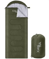 Xanna® Slaapzak - 3-4 Seizoenen - Geschikt voor Volwassen en Kinderen - Inclusief Hoes- Groen