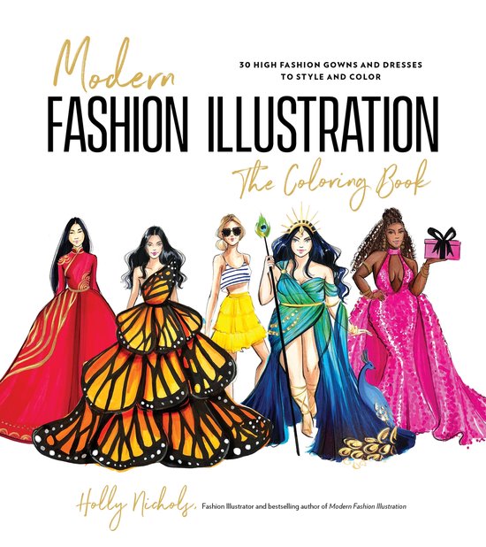 Modern Fashion Illustration: The Coloring Book - cover