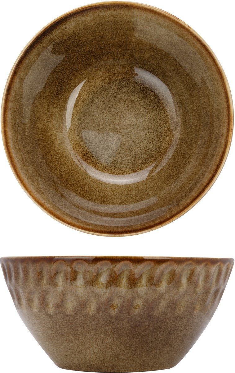 Cosy & Trendy Kom Araki Hazel - 4 Stuks ø 18 cm - Aardewerk - Vaatwasserbestendig