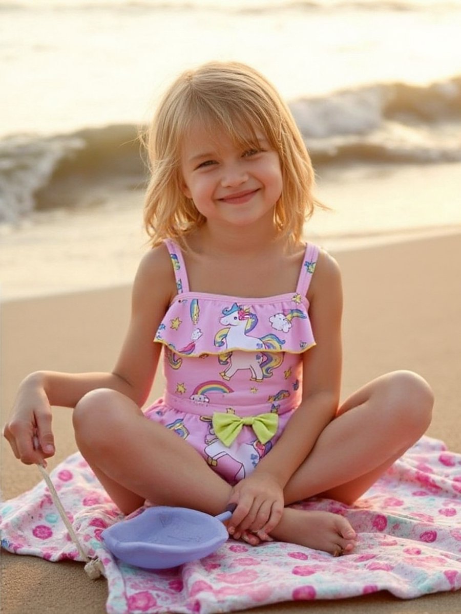 Joya Kids® Unicorn Bikini Roze Meisjes | Eenhoorn Bikini Set met Rokje | Unicorn Zwempak set | — afbeelding 7