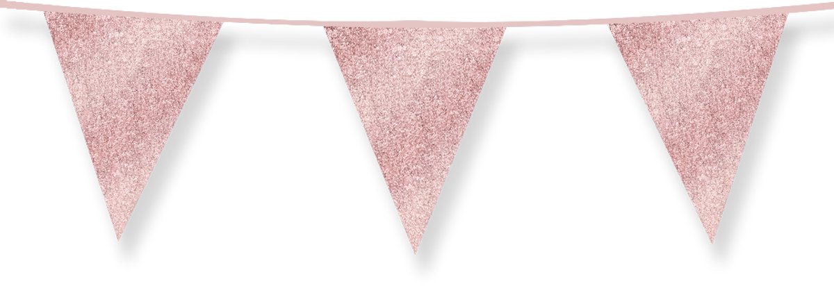 Glitter flags 16 x 20cm - Rose gold