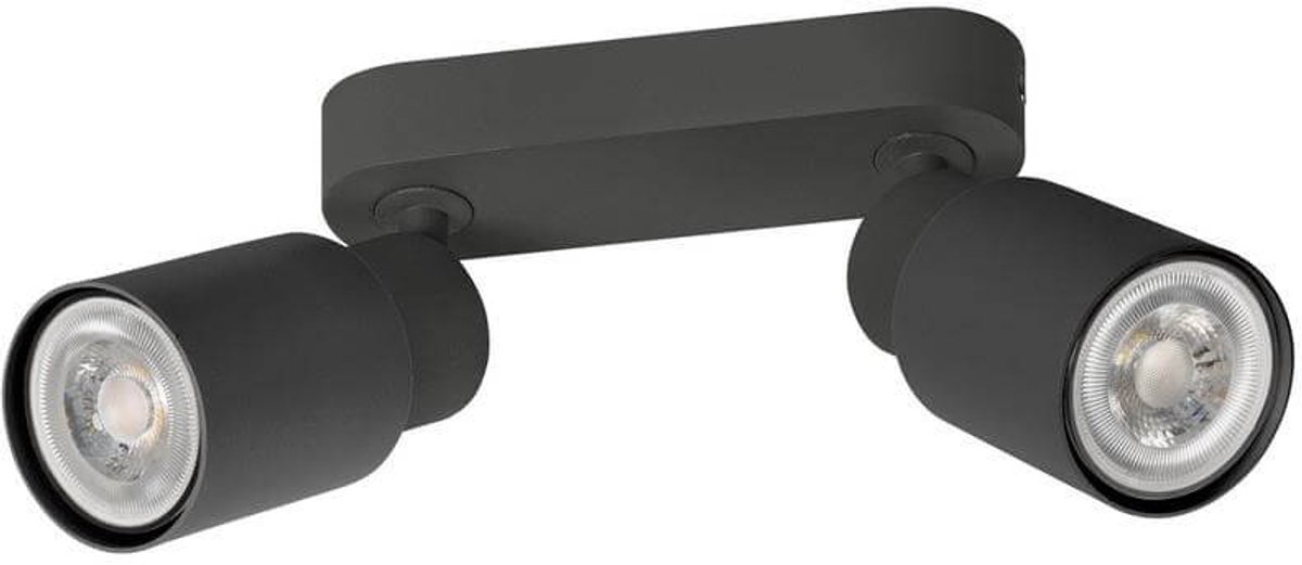 SLV Puri 2.0 Aluminium Spot Zwart | Geschikt voor 2x GU10.