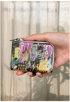 Sac De Poitrine Enfant Football Bleu - Porte-Monnaie Triple Pli Avec Porte-Clés Pour Garçons Filles