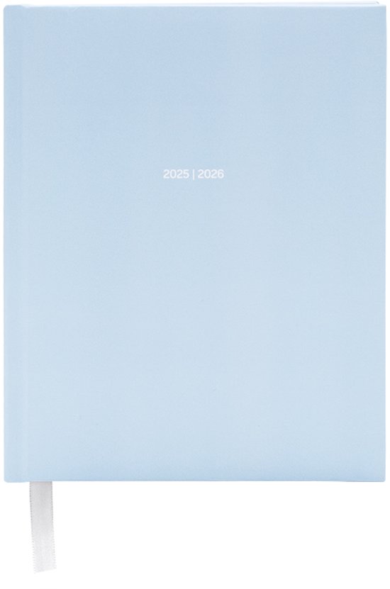 SOHO Pastel Blue Agenda - A5 formaat - 22x16cm - 12 maanden - Juli t/m Juni - 1 week op 2 pagina's - Harde kaft - Gewatteerd met soft touch - Met leeslint