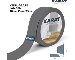 FLOORDIREKT Zachte Plint Riga - Zelfklevende Plint - Flexibele Plooilijst - Grijs - 19 x 19 mm - Lengte: 10 m