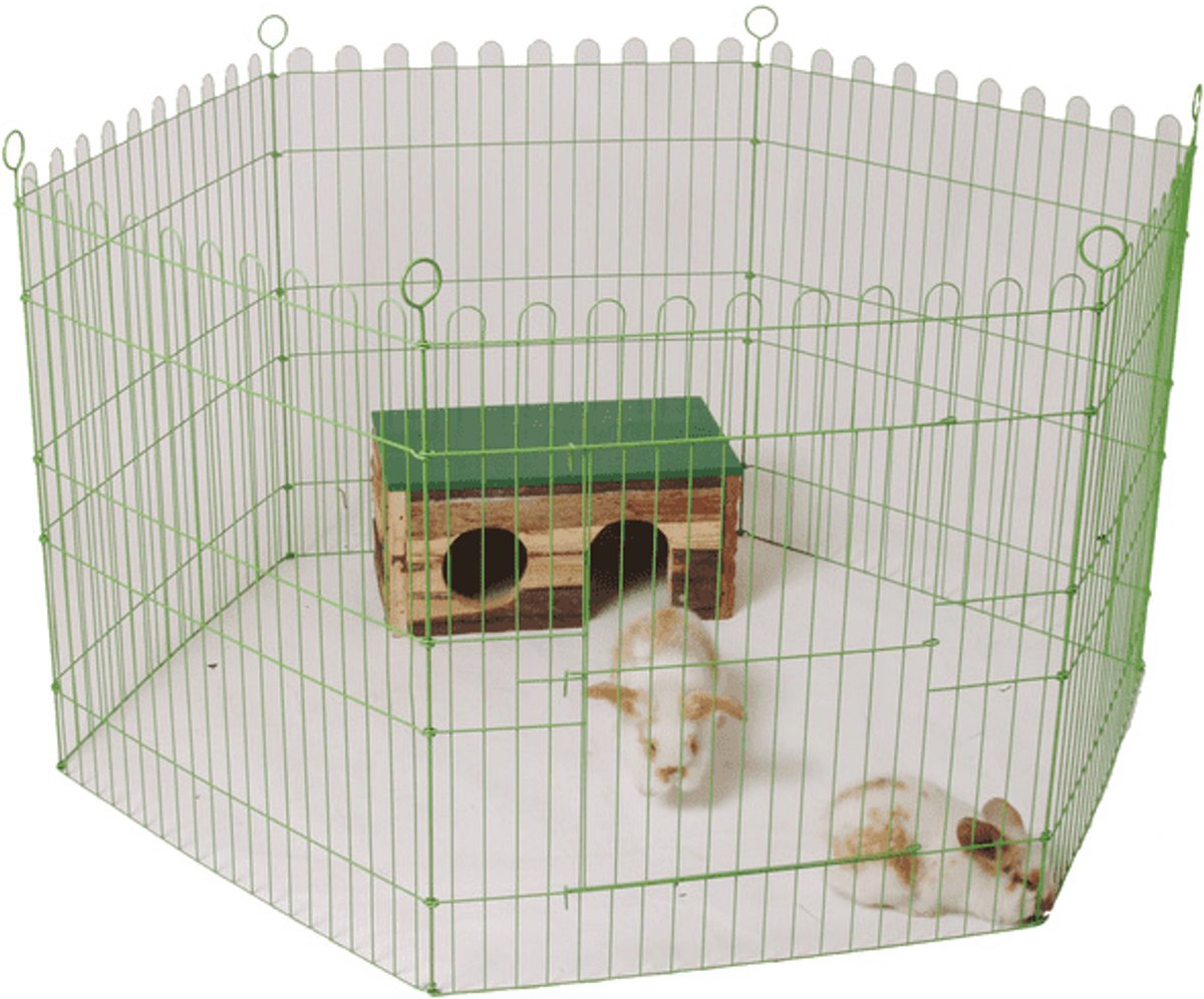 Boon Knaagdieren- & Konijnenren - Appelgroen - 6 panelen van 67 x 60 cm thumbnail 4