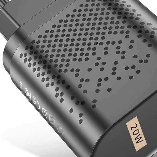Goobay Lightning/USB-C™ PD Oplaadset  20 W  - USB-C™ Voedingsadapter 20 W Inclusief Usb C Naar Lightning Kabel Voor B.v. Bijvoorbeeld Iphone 12
