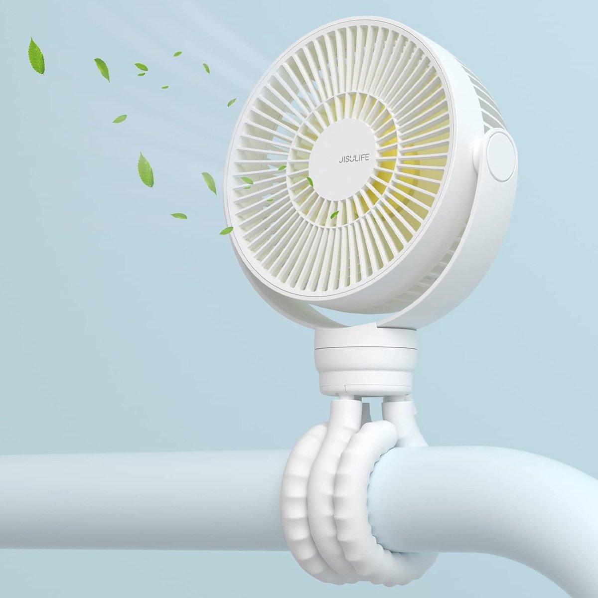 Flexibele Kinderwagenventilator met 4000mAh Batterij - Draagbare Persoonlijke Ventilator met 4 Snelheden en 720° Rotatie