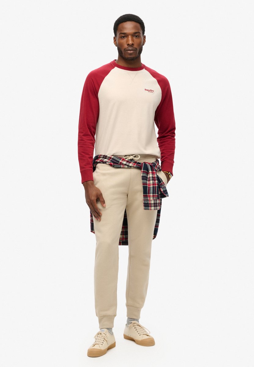 Superdry Essential joggingbroek met logo Heren Broeken Beige