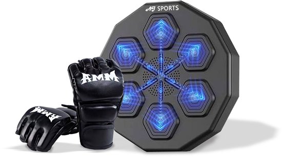 AJ-Sports Boksmachine - Inclusief Bokshandschoenen - Boxing Machine - Boksbal - Bokszak - Boksmachine met Muziek