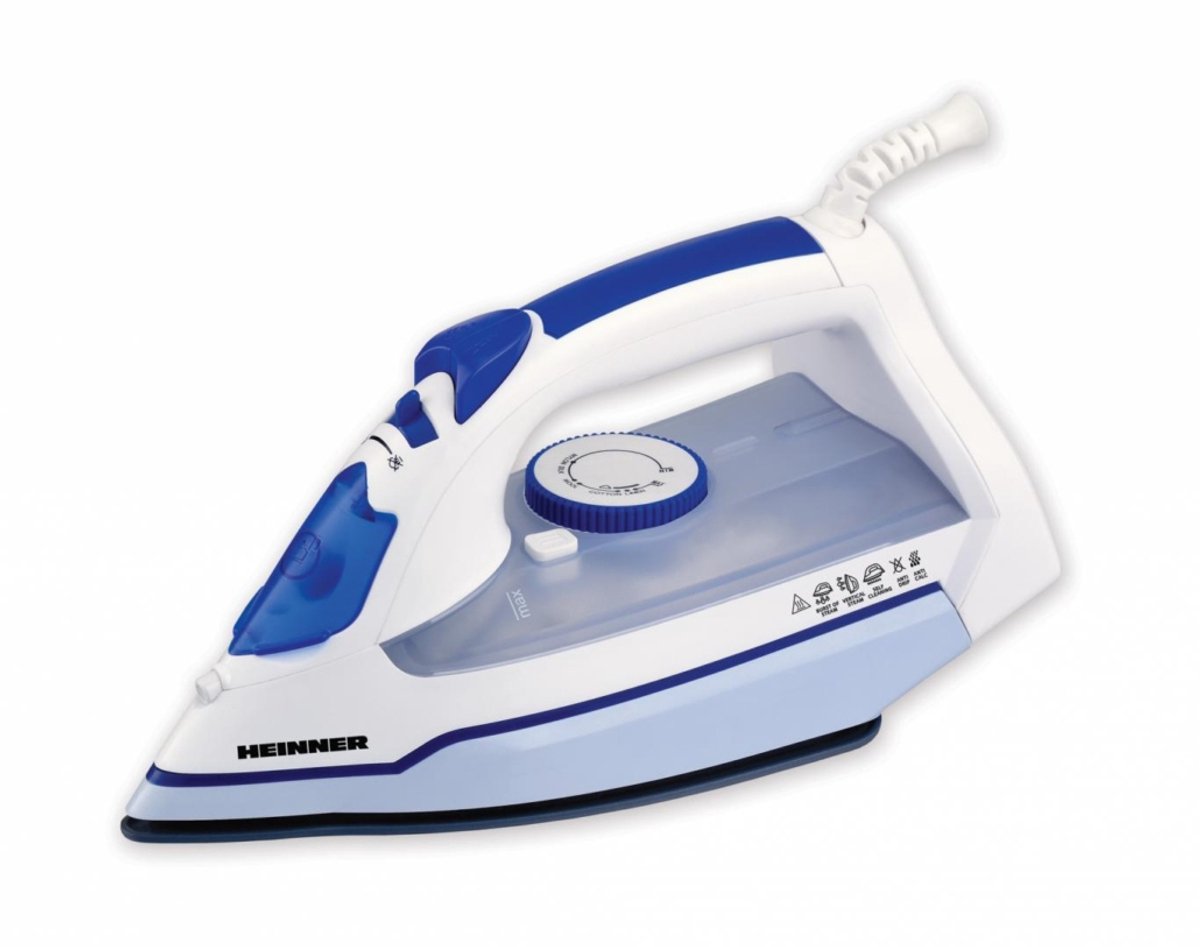Heinner Stoomstrijkijzer – 2400 W – Keramische Zoolplaat – Waterreservoir 260 ml – Stoom 16 ± 4 g/min – Stoomstoot 108 g/min – Anti-kalk – Anti-druppel – Zelfreiniging – Blauw