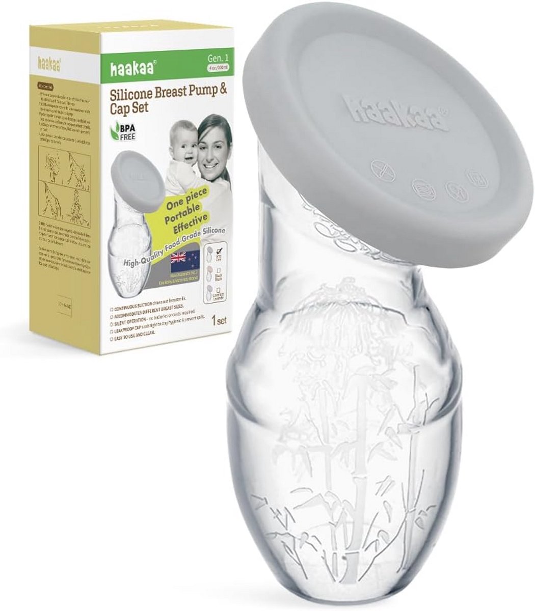 Image of 100 ML Handmatige Borstkolf met Siliconen Dop - Transparante en Gezonde Borstkolf